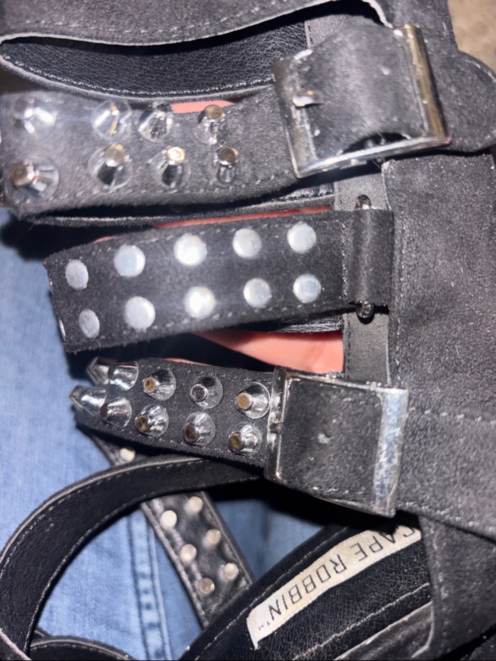 Cape Robbin Black Studded Gladiator Heels - Picture 5 of 8